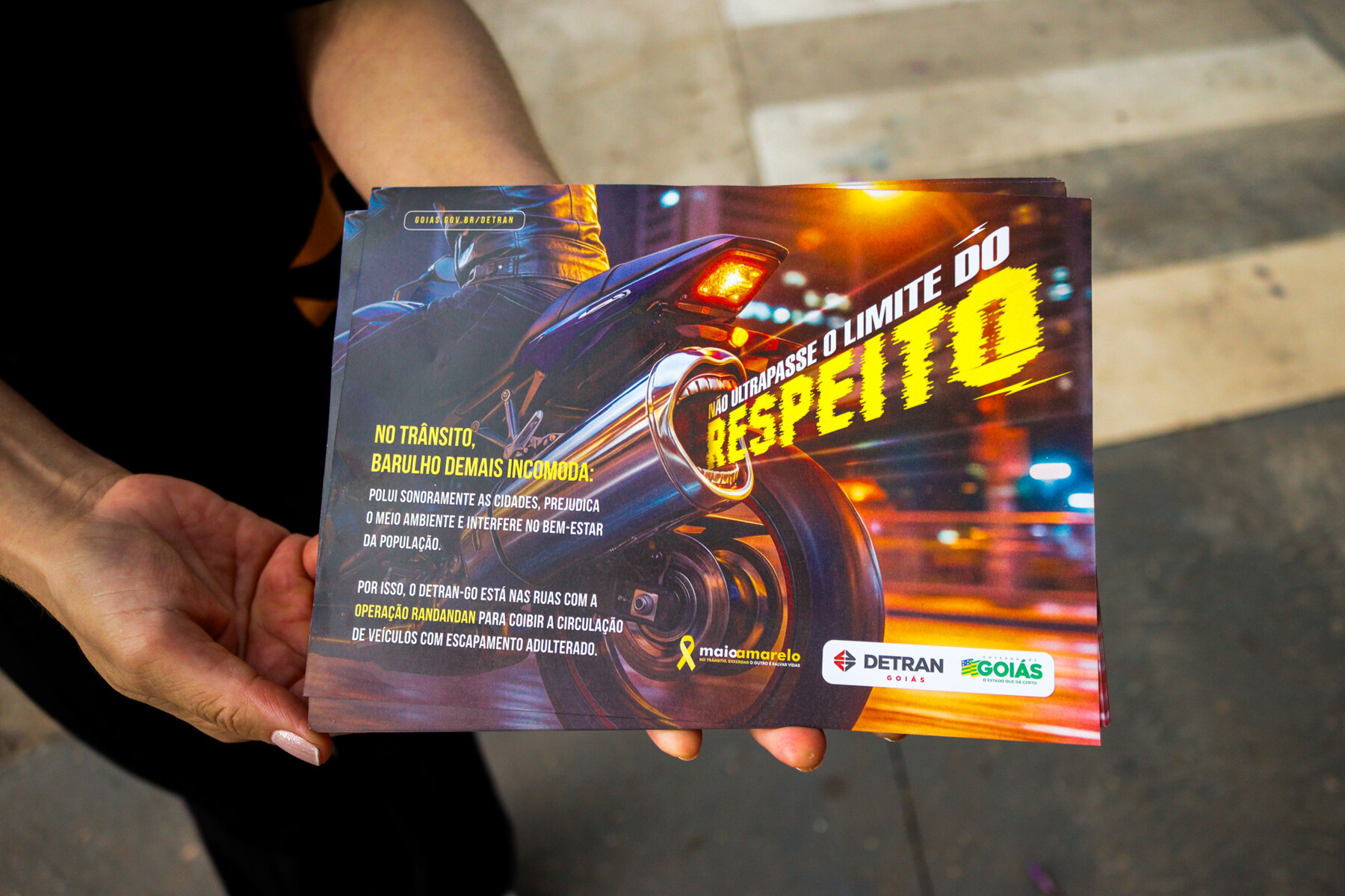 Em 2026, a campanha Maio Amarelo carrega o tema “No trânsito, enxergar o outro é salvar vidas”.jpg